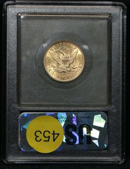***Auction Highlight*** Scarce 1901-s Liberty Gold $5 Graded Choice Unc by USCG PQ for grade (fc)