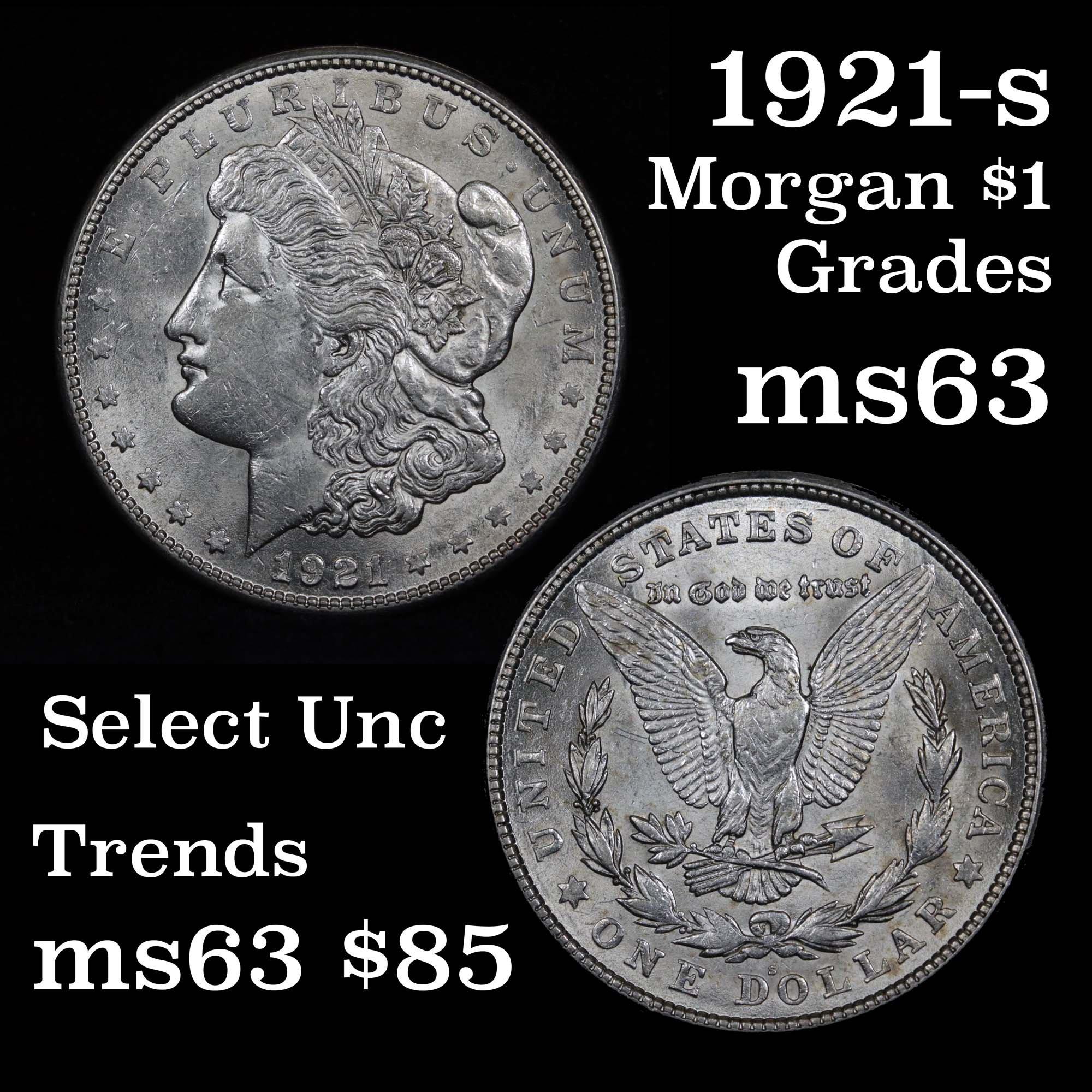 Blast white 1921-s Morgan Dollar $1 good eye appeal Grades Select Unc