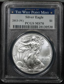 Perfection PCGS 2013(w) Silver Eagle Dollar $1 Graded ms70 by PCGS