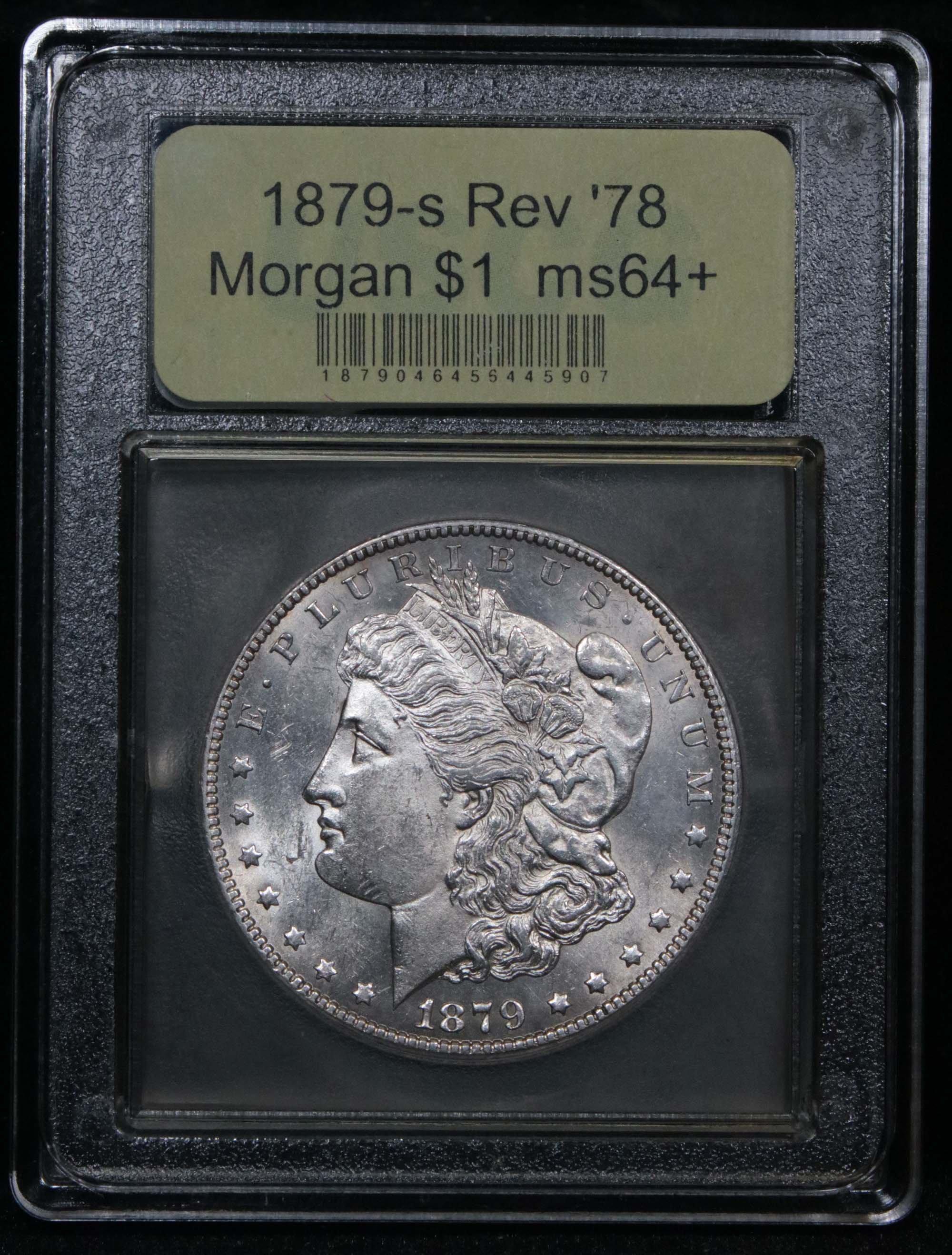 ***Auction Highlight*** ultra rare Top 100 1879-s Rev '78 Morgan Dollar $1 Grades Choice+ Unc (fc)