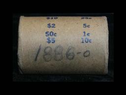 ***Auction Highlight*** Solid date Morgan $1 roll 1886-o, better than avg circ Morgan Dollar $1 (fc)