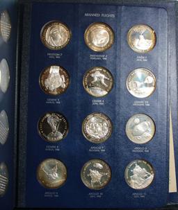 Franklin Mint America in Space 36 piece sterling silver set