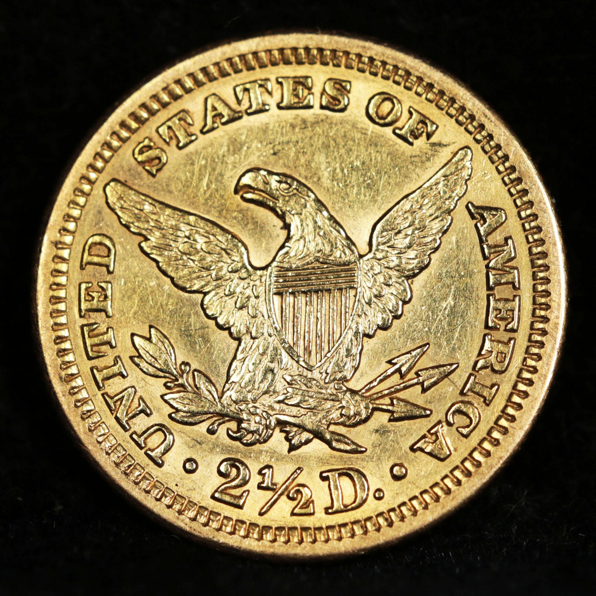1907-p Gold Liberty Quarter Eagle $2 1/2 Graded Select Unc By USCG