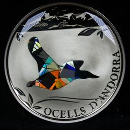 2012 5 DINERS - OCELLS D'ANDORRA - NORTHERN SHOVELER - SILVER COIN Diners 5 Grades ms70, Perfection
