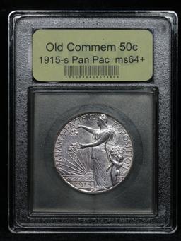 *Auction Highlight* 1915-s Panama Pacific Old Commem Half Dollar 50c Graded Choice+ Unc By USCG (fc)