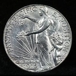 *Auction Highlight* 1915-s Panama Pacific Old Commem Half Dollar 50c Graded Choice+ Unc By USCG (fc)