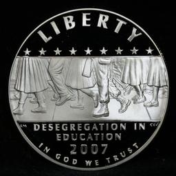 2007 P Little Rock School Segregation Modern Commem Dollar $1 Graded GEM++ Proof Deep Cameo By USCG