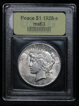 1928-s Peace Dollar $1 Graded Select Unc By USCG