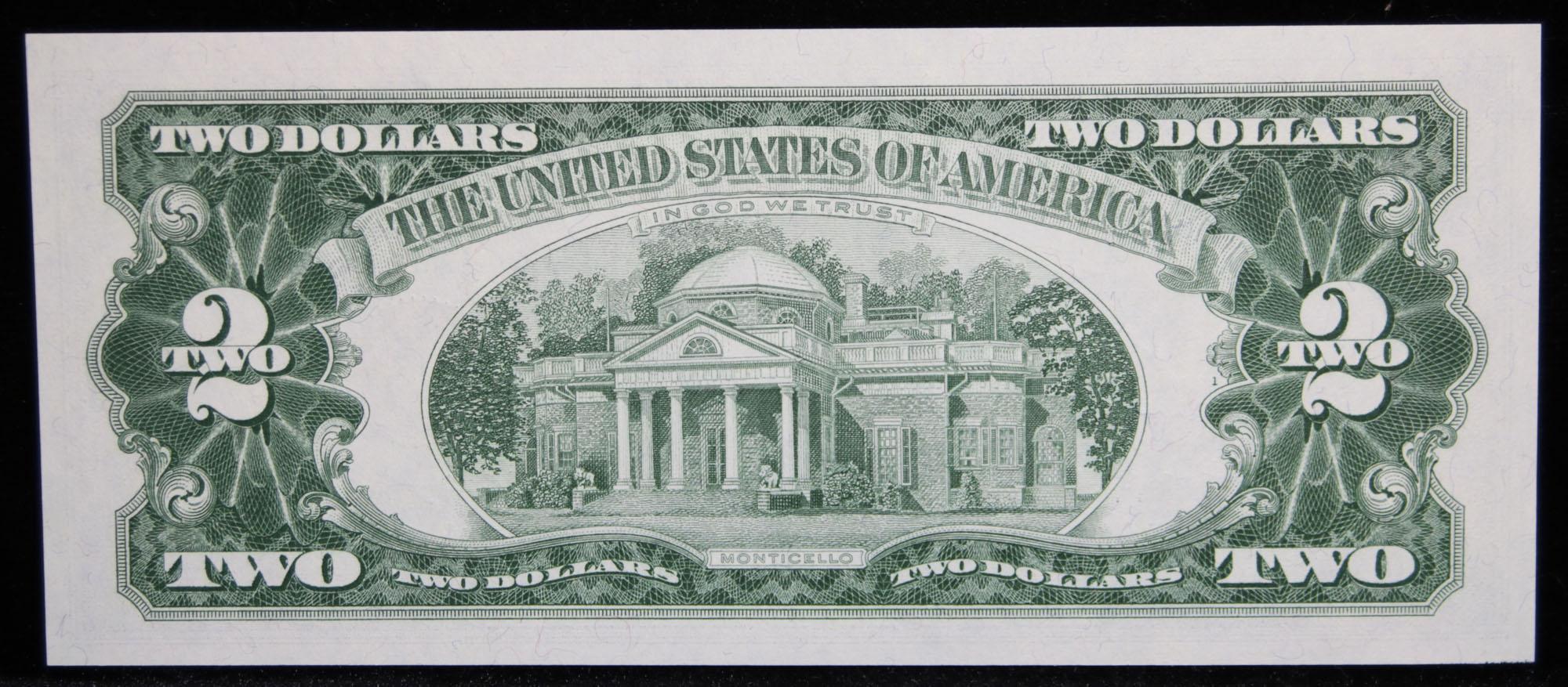 1963 $2 Red Seal United States Note Grades Gem++ CU