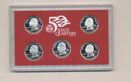 2007 United States Quarters Silver Proof Set - 5 pc set