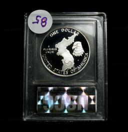 1991-P Korean War Modern Commem Dollar $1 Graded GEM++ Proof Deep Cameo By USCG