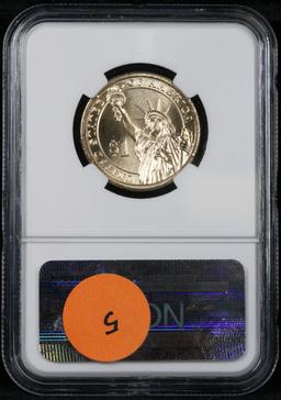 NGC 2009-p John Tyler Presidential Dollar $1 Graded Gem By NGC