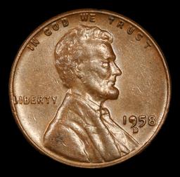 1958-d Mint Error Lincoln Cent 1c Grades Select AU