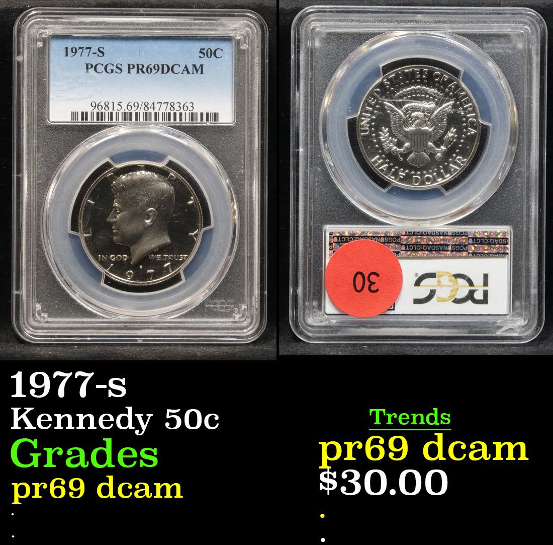 PCGS 1977-s Kennedy Half Dollar 50c Graded pr69 dcam By PCGS