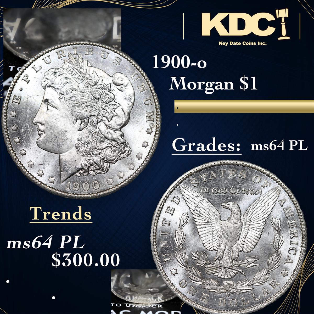 1900-o Morgan Dollar $1 Grades Choice Unc PL