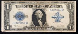 1923 $1 large size Blue Seal Silver Certificate Grades Choice AU/BU Slider Signatures Speelman/White