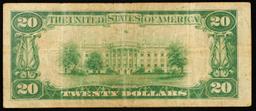 1929 $20 Green Seal Federal Reserve Note Grades vf+ Atlanta