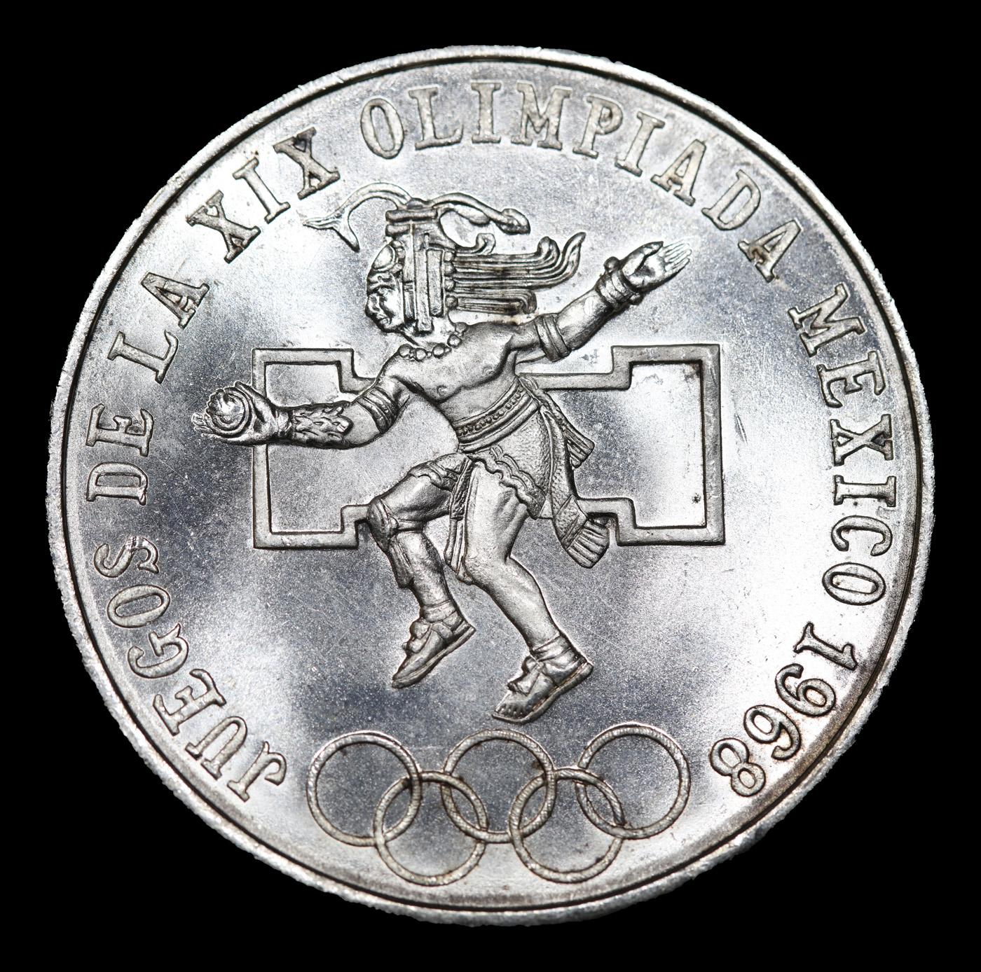 1968 Mexico 25 Pesos Silver KM# 479.1 Grades GEM++ Unc