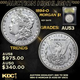 ***Auction Highlight*** 1894-o Morgan Dollar $1 Graded Select AU By USCG (fc)