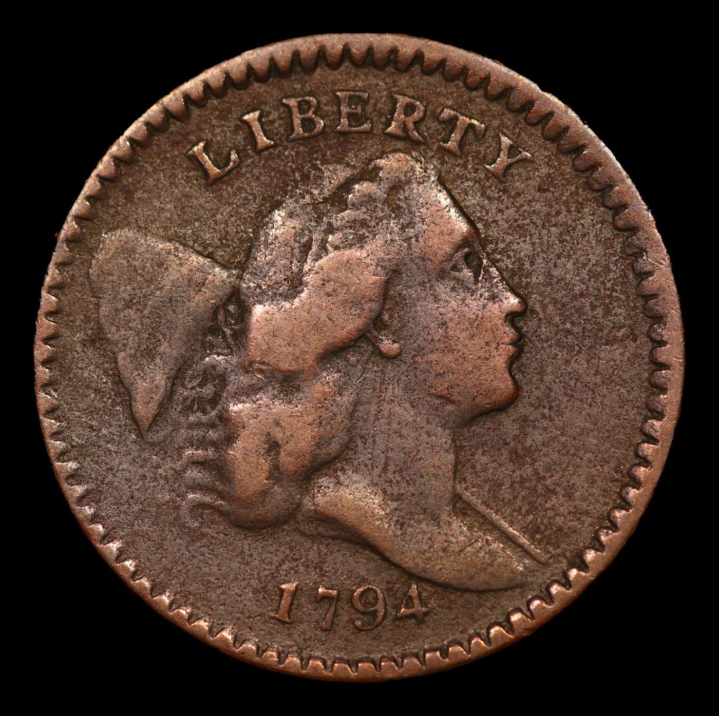 ***Auction Highlight*** 1794 Liberty Cap half cent 1/2c Graded F++ By USCG (fc)