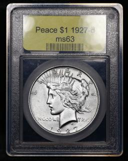 ***Auction Highlight*** 1927-d Peace Dollar $1 Graded Select Unc By USCG (fc)