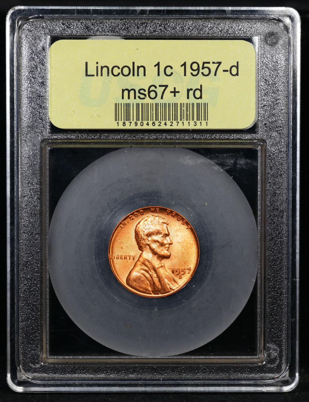 ***Auction Highlight*** 1957-d Lincoln Cent TOP POP! 1c Graded GEM++ RD By USCG (fc)