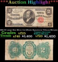 ***Auction Highlight*** 1891 $2 Large Size Silver Certificate Grades The 1891 $2 Silver Certificate