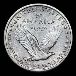 ***Auction Highlight*** 1917-p Ty I Standing Liberty Quarter 25c Graded Choice Unc FH By USCG (fc)