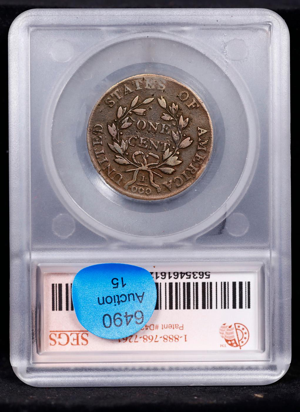 ***Auction Highlight*** 1802 1/000 Draped Bust Large Cent 1c Graded vf35 By SEGS (fc)