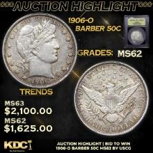 ***Auction Highlight*** 1906-o Barber Half Dollars 50c Graded Select Unc By USCG (fc)