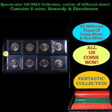 GReat Page of 8 Kennedy Half Dollars