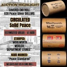 *Uncovered Hoard* - Covered End Roll - Marked "Peace Standard" - Weight shows x20 Coins (FC)