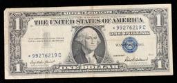 **Star Note** 1957 $1 Blue Seal Silver Certificate Grades vf++