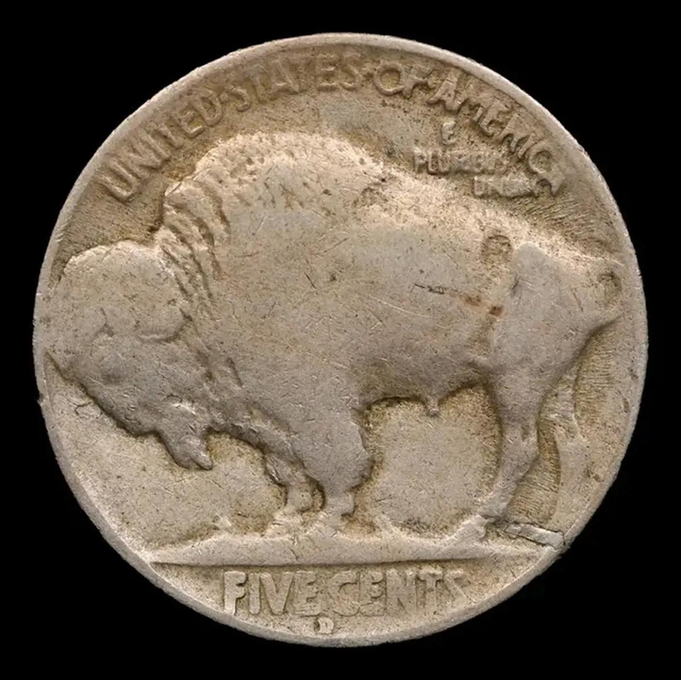1925-d Buffalo Nickel 5c Grades f, fine