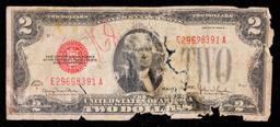 1928G $2 Red Seal United States Note Grades g details