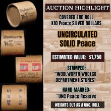 *EXCLUSIVE* Hand Marked "Unc Peace Reserve," x10 coin Covered End Roll! - Huge Vault Hoard  (FC)