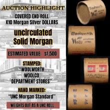 *EXCLUSIVE* x10 Morgan Covered End Roll! Marked "Unc Morgan Standard"! - Huge Vault Hoard  (FC)