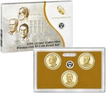 2016 United State Mint Presidential Dollar Proof Set. 3 Coins Inside. No Outer Box