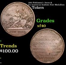 1933 Robinson's Jones & Co American Insitute Fair Medallion Grades xf