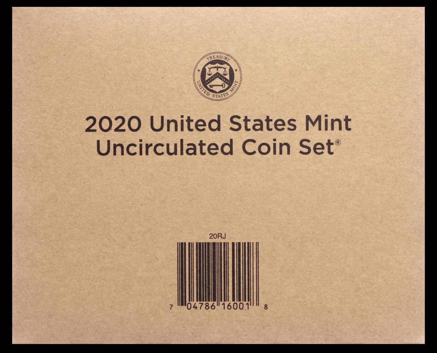 Sealed 2020 United States Mint Set in Original Government Shipped Box, Never Opened! 20 Coins Inside