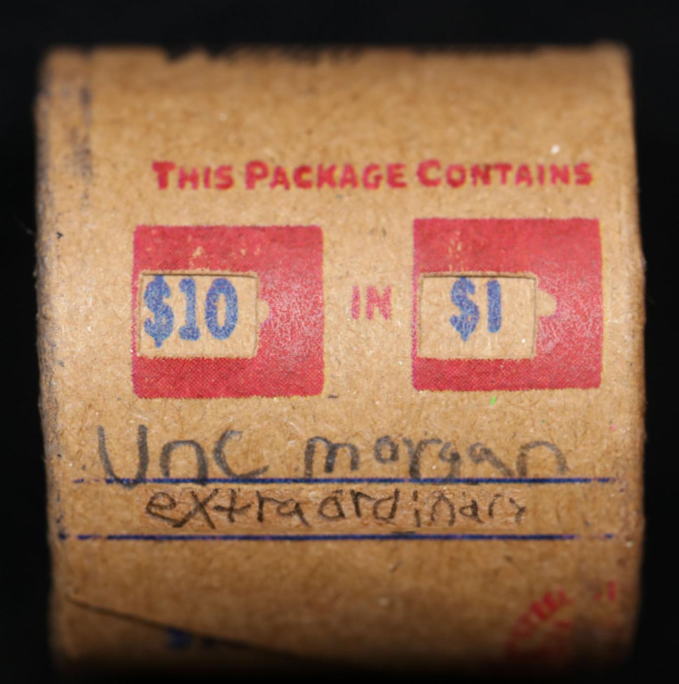 *EXCLUSIVE* x10 Morgan Covered End Roll! Marked "Unc Morgan Extraordinary"! - Huge Vault Hoard  (FC)