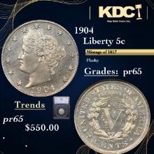 Proof 1904 Liberty Nickel 5c Graded pr65 By SEGS