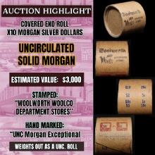 *EXCLUSIVE* x10 Morgan Covered End Roll! Marked "Unc Morgan Exceptional"! - Huge Vault Hoard  (FC)