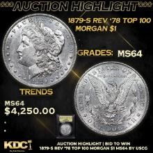***Auction Highlight*** 1879-s Rev '78 Top 100 Morgan Dollar $1 Graded Choice Unc By USCG (fc)