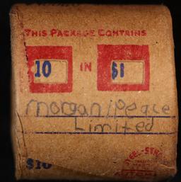 *Uncovered Hoard* - Covered End Roll - Marked "Morgan/Peace Limited" - Weight shows x10 Coins (FC)