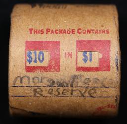 High Value - Mixed Covered End Roll - Marked "Morgan/Peace Reserve" - Weight shows x10 Coins (FC)