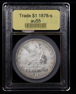 ***Auction Highlight*** 1878-s Trade Dollar $1 Graded Choice AU By USCG (fc)