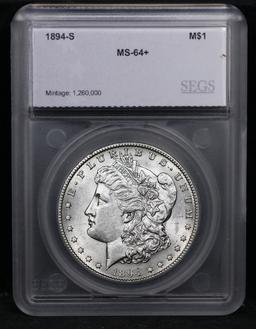 ***Auction Highlight*** 1894-s Morgan Dollar 1 Graded ms64+ By SEGS (fc)