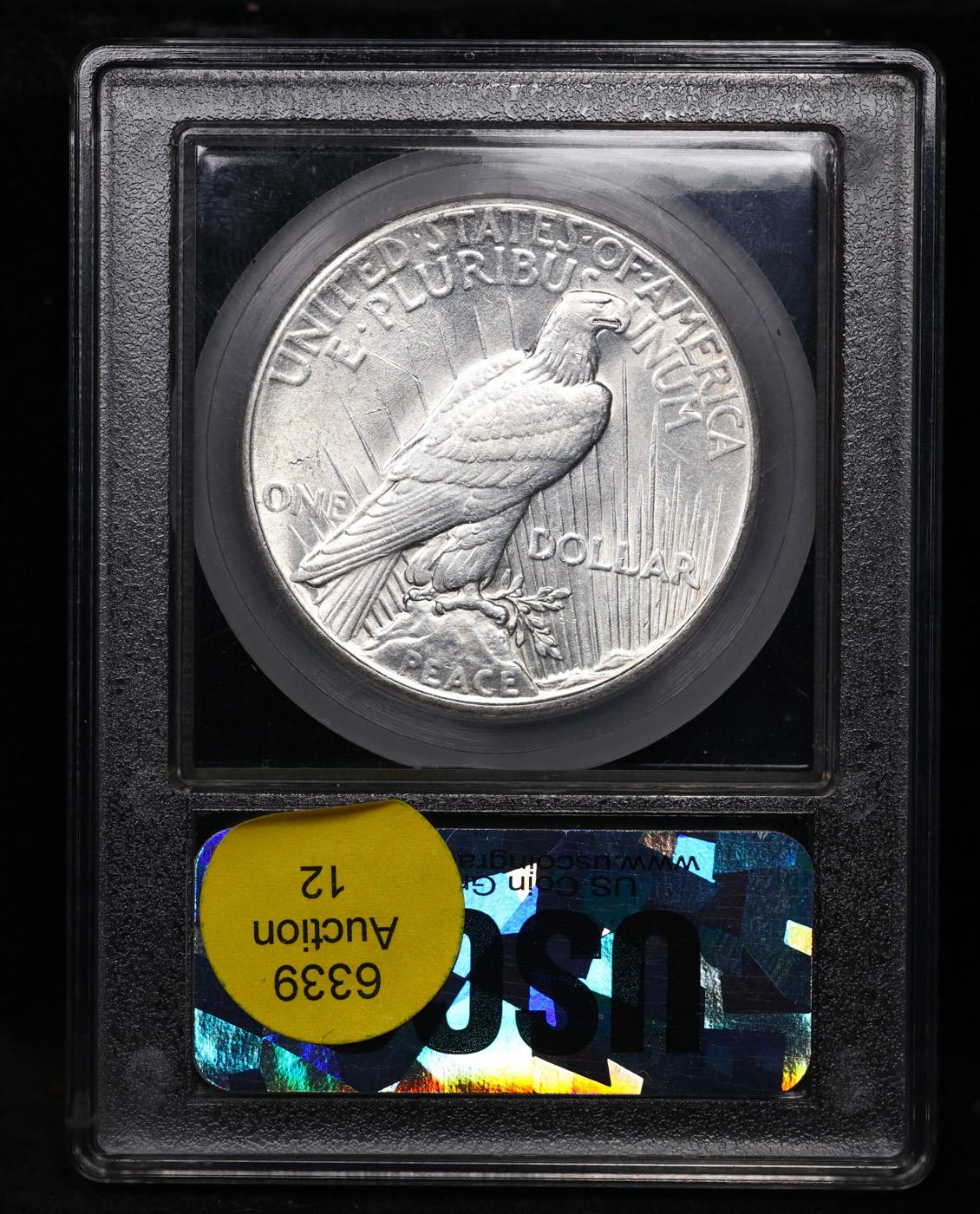 ***Auction Highlight*** 1927-p Peace Dollar 1 Graded Choice+ Unc By USCG (fc)