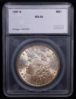 ***Auction Highlight*** 1897-s Morgan Dollar 1 Graded ms66 BY SEGS (fc)
